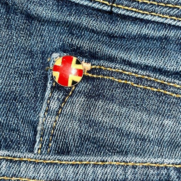 Vintage Y2K HUDSON CROXLEY MID THIGH SHORT - STEEL - Shade A - EUC - Size 25 - Picture 6 of 15